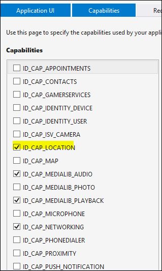 application UI of Windows phone